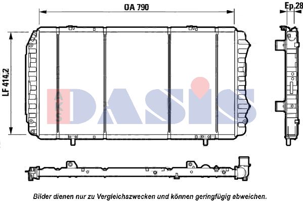 AKS DASIS Радиатор, охлаждение двигателя 080065N